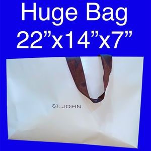 St. John Gift Bag Shopping Bag Huge Size Empty Storage Replacement